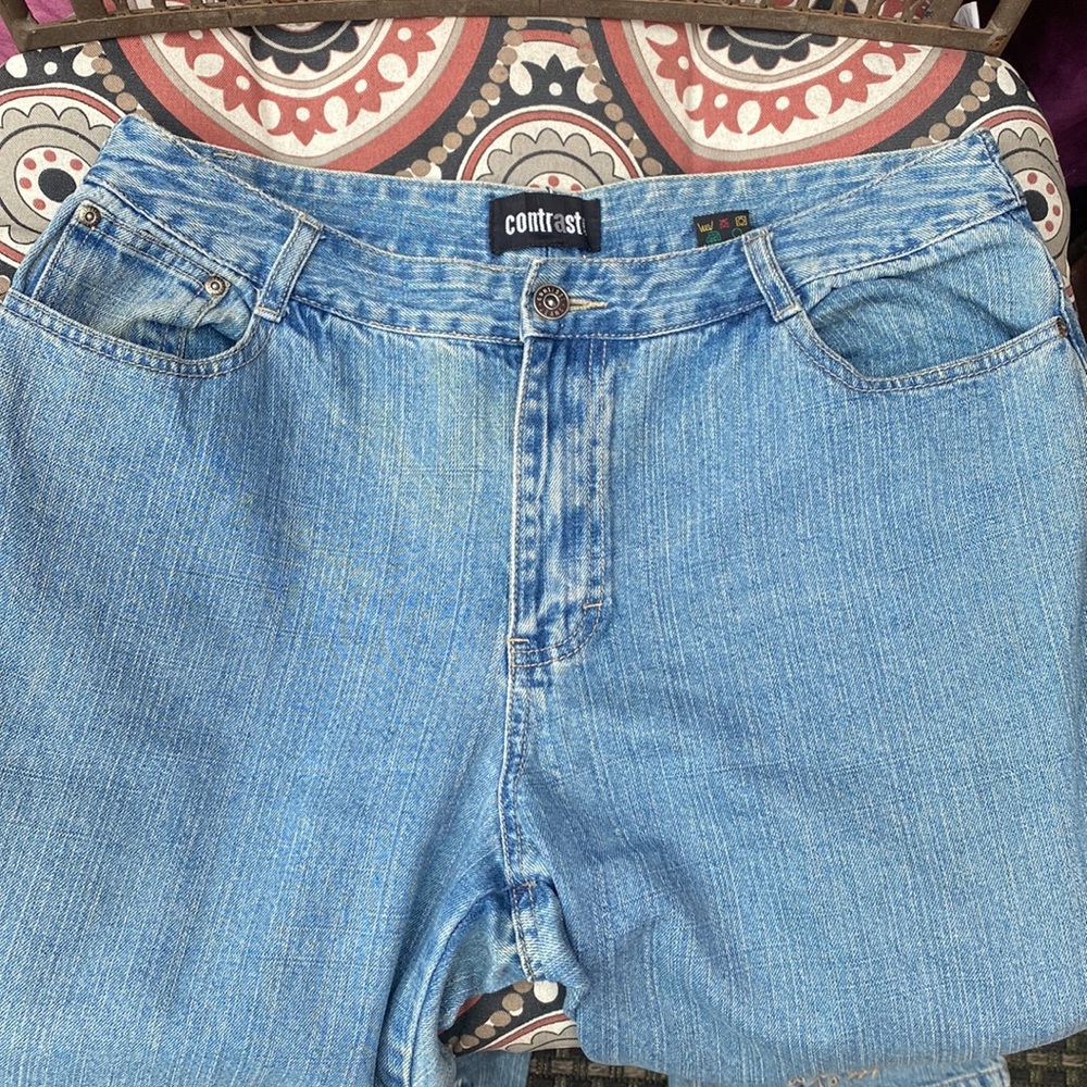 253- 1990'S UR Amazing❤️ Vintage Couple Embroidered Jeans & Knit Poncho Bundle - Picture 7 of 16